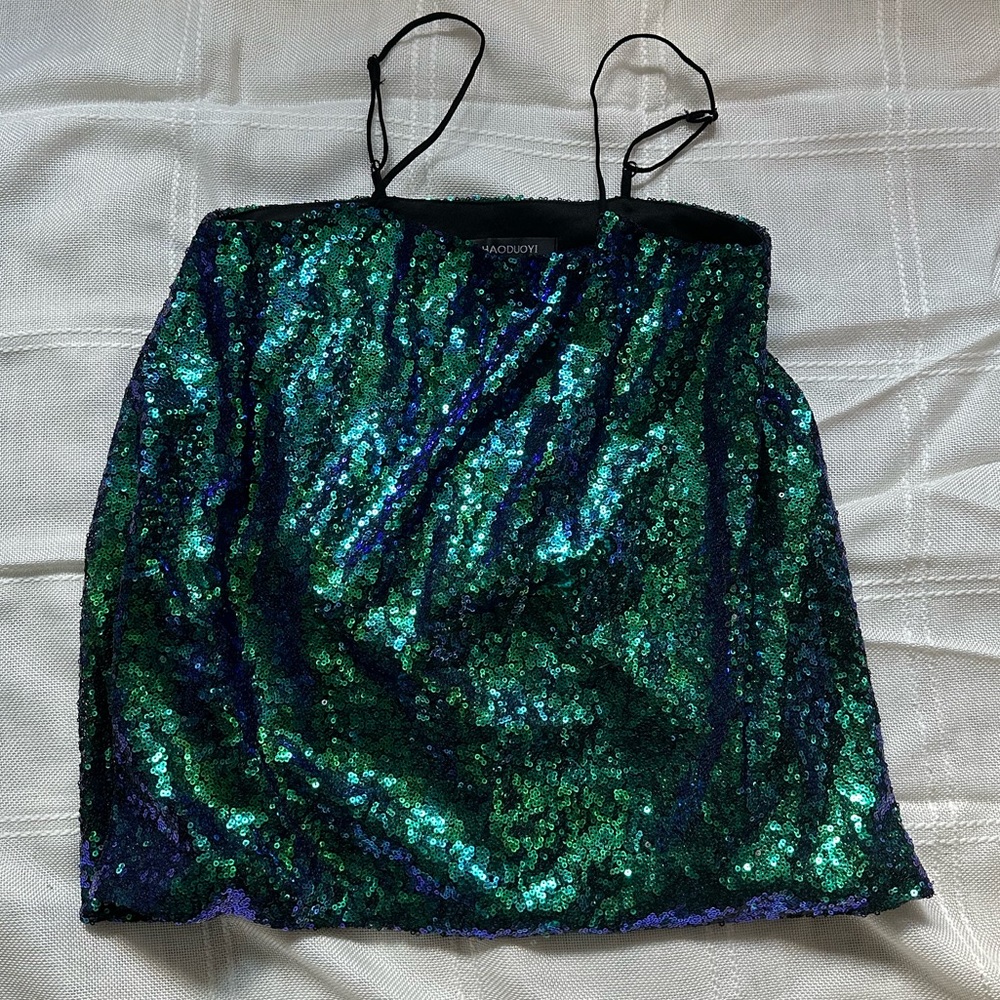 Haoduoyi Sequined Tank Top